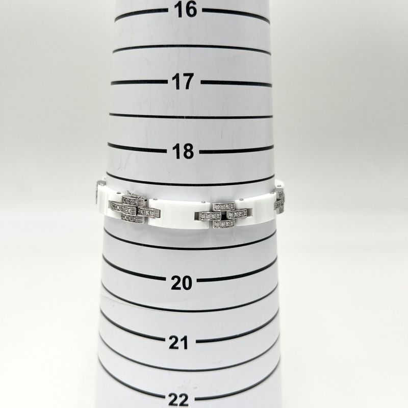Cartier Bangle Unisex Maillon Panthère Jewelry Accessories - Au750 18K WG Men's