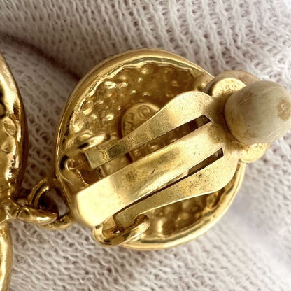 Chanel Earring Ladies Coco Mark Accessories Swing Vintage Chanel GP 95A Gold