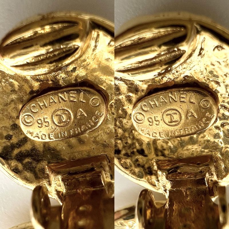 Chanel Earring Ladies Coco Mark Accessories Swing Vintage Chanel GP 95A Gold