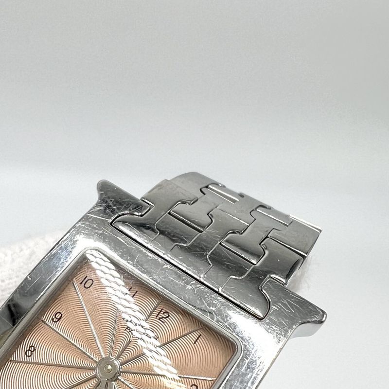 Hermes Watch Ladies H Watch QZ Guilloche Dial H Watch Battery Operated SS