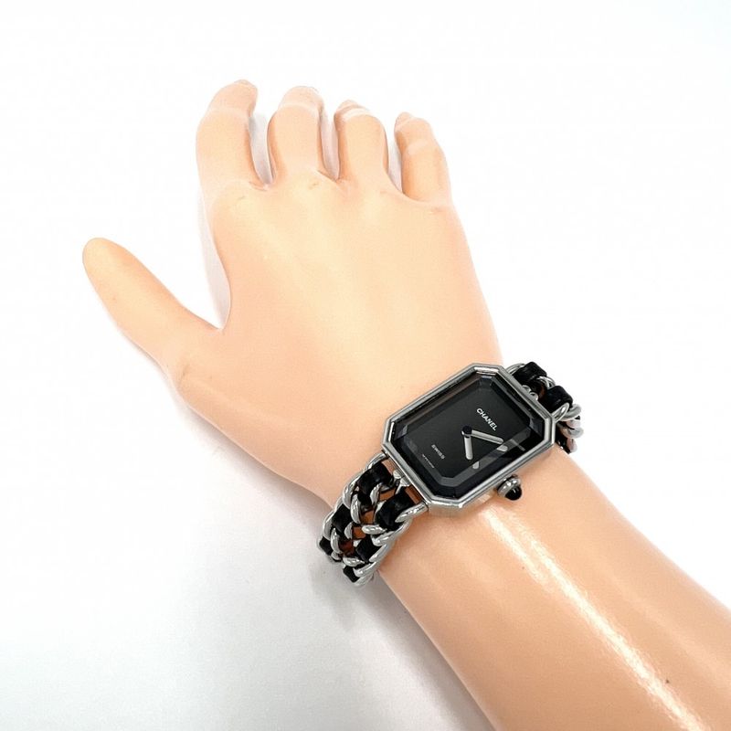 Chanel Watch Ladies Premiere L Watch Battery Operated Black Dial SS QZ Chanel