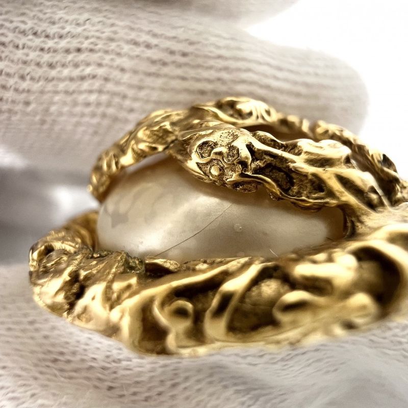 Chanel Earring Ladies Round Accessories - Vintage Coco Mark Chanel GP Fake
