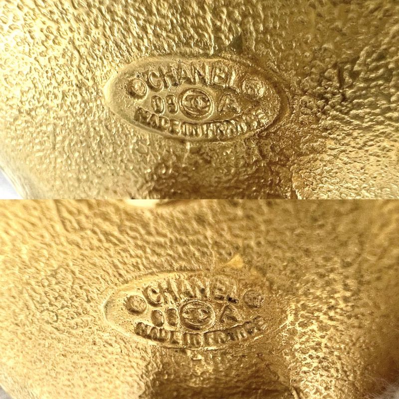 Chanel Earring Ladies Round Accessories - Vintage Coco Mark Chanel GP Fake
