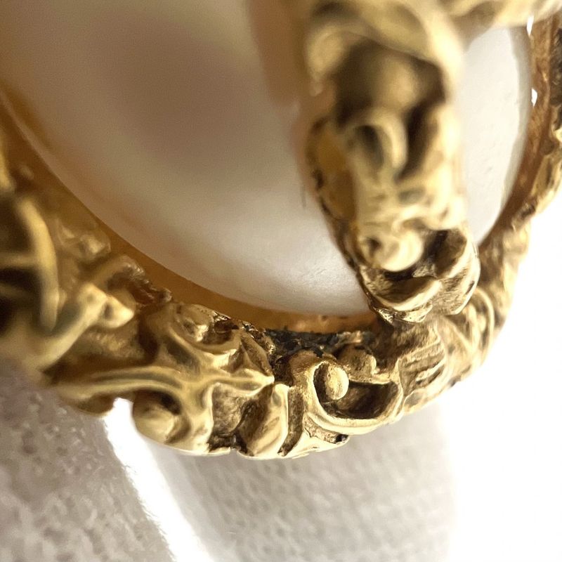 Chanel Earring Ladies Round Accessories - Vintage Coco Mark Chanel GP Fake
