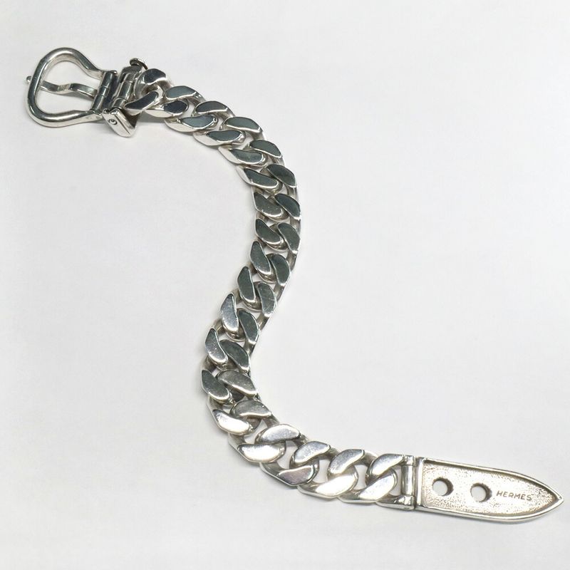 Hermes Bookle Serie MM Ag925 Silver - Bracelet Men's Accessories - Men