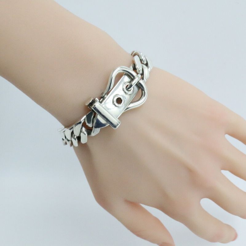 Hermes Bookle Serie MM Ag925 Silver - Bracelet Men's Accessories - Men