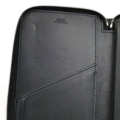 Fendi FF Logo Zip Around Wallet Long Round Zipper Black 7 M0276 A8 VC