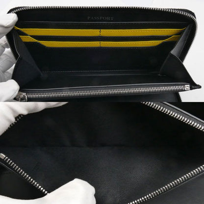 Fendi FF Logo Zip Around Wallet Long Round Zipper Black 7 M0276 A8 VC