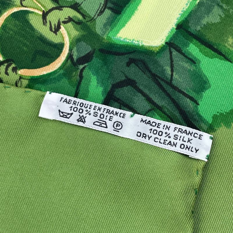 Hermes Carre 90 Silk Scarf Concerto Green With Box