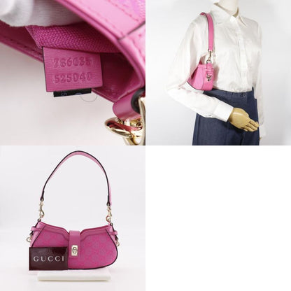 Gucci Moonside Mini Shoulder 786035 GG Canvas Pink Women's Shoulder Bag