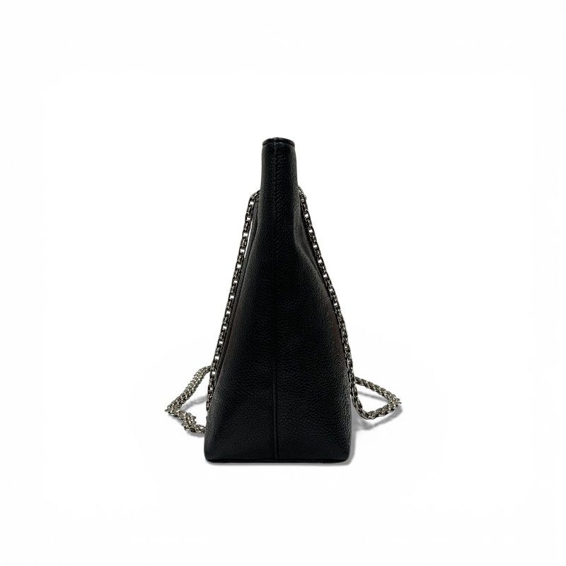 Chanel Bag Tote Bag Shoulder Bag Black Silver Coco Mark Chain