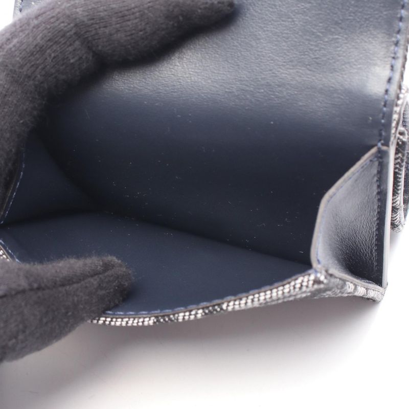 Fendi Trifold Wallet Baguette Micro FF Jacquard 8m0395aut4f1uj5 Black Midnight