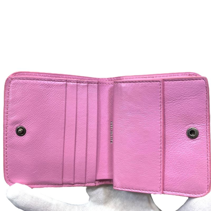 Balenciaga Cash Mini Wallet Bifold Wallet Folding Wallet Compact Wallet Logo