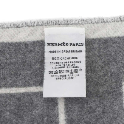 Hermes Retre Au Carre Muffler Cashmere 100% Leather Yvoire Griff Scarf