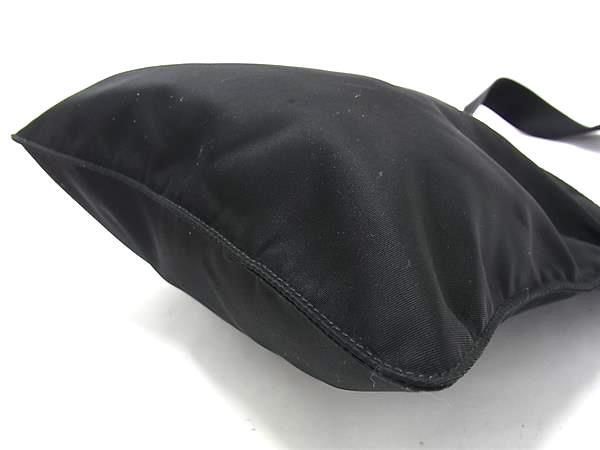 Prada Shoulder Bag Triangle Logo Black Tessuto Nylon Unisex Triangle Logo Mark