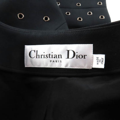 Christian Dior 241v20x1162 Wool Silk Blend Eyelet Design Front Open Collarless
