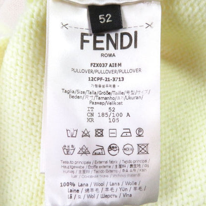 fendi 2021 Fzx037 100% Wool FF Logo Zucca Pattern Crew Neck Bicolor Long