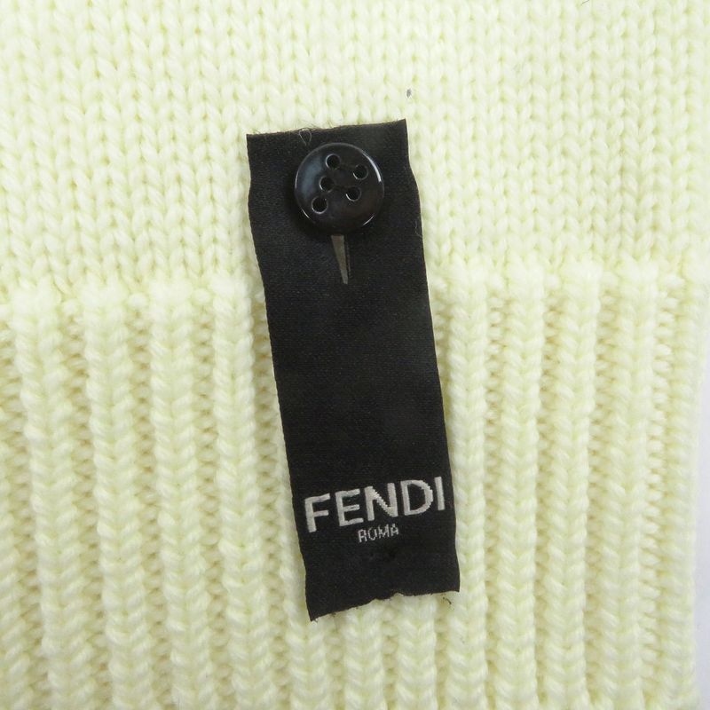 fendi 2021 Fzx037 100% Wool FF Logo Zucca Pattern Crew Neck Bicolor Long