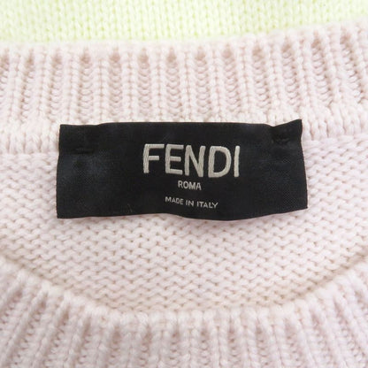 fendi 2021 Fzx037 100% Wool FF Logo Zucca Pattern Crew Neck Bicolor Long