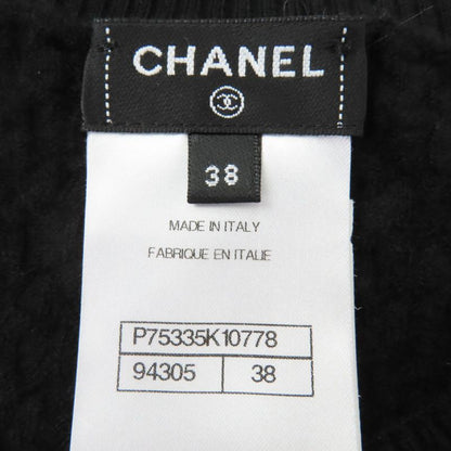 Chanel P75335k10778 Cashmere Coco Mark Long Sleeve Knit Tops Black 38 Made In
