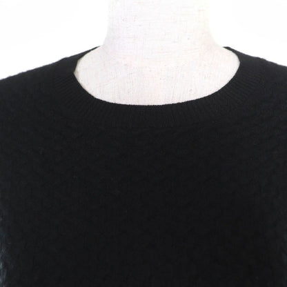 Chanel P75335k10778 Cashmere Coco Mark Long Sleeve Knit Tops Black 38 Made In