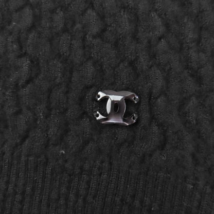 Chanel P75335k10778 Cashmere Coco Mark Long Sleeve Knit Tops Black 38 Made In