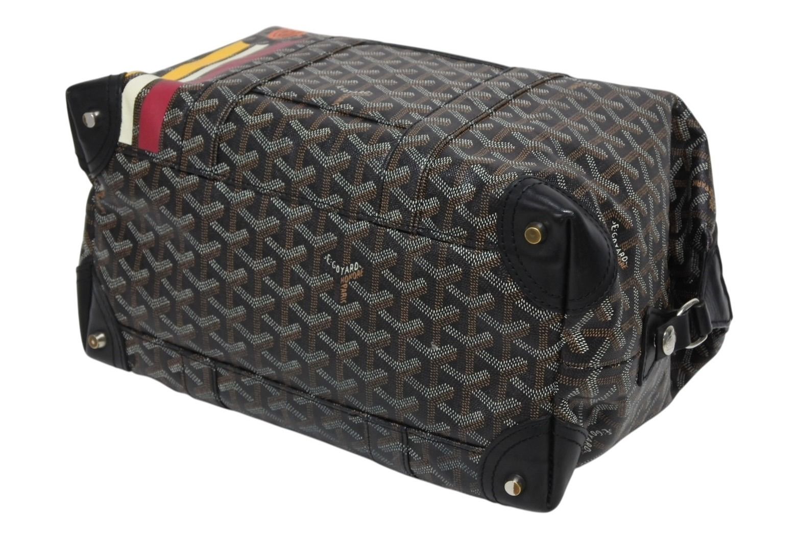 Goyard Boston Bag Boeing 30 Black with Marcajou Leather Silver — view 8