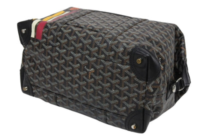 Goyard Boston Bag Boeing 30 Black with Marcajou Leather Silver — view 8
