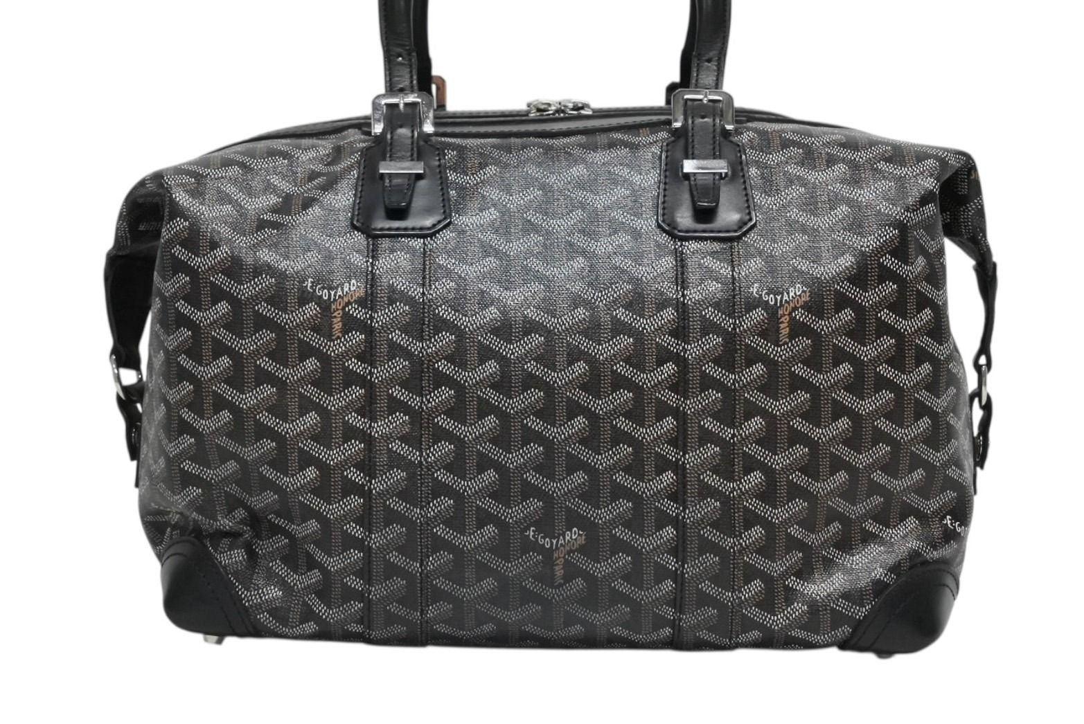 Goyard Boston Bag Boeing 30 Black with Marcajou Leather Silver — view 3