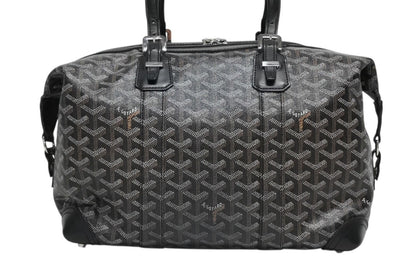 Goyard Boston Bag Boeing 30 Black with Marcajou Leather Silver — view 3