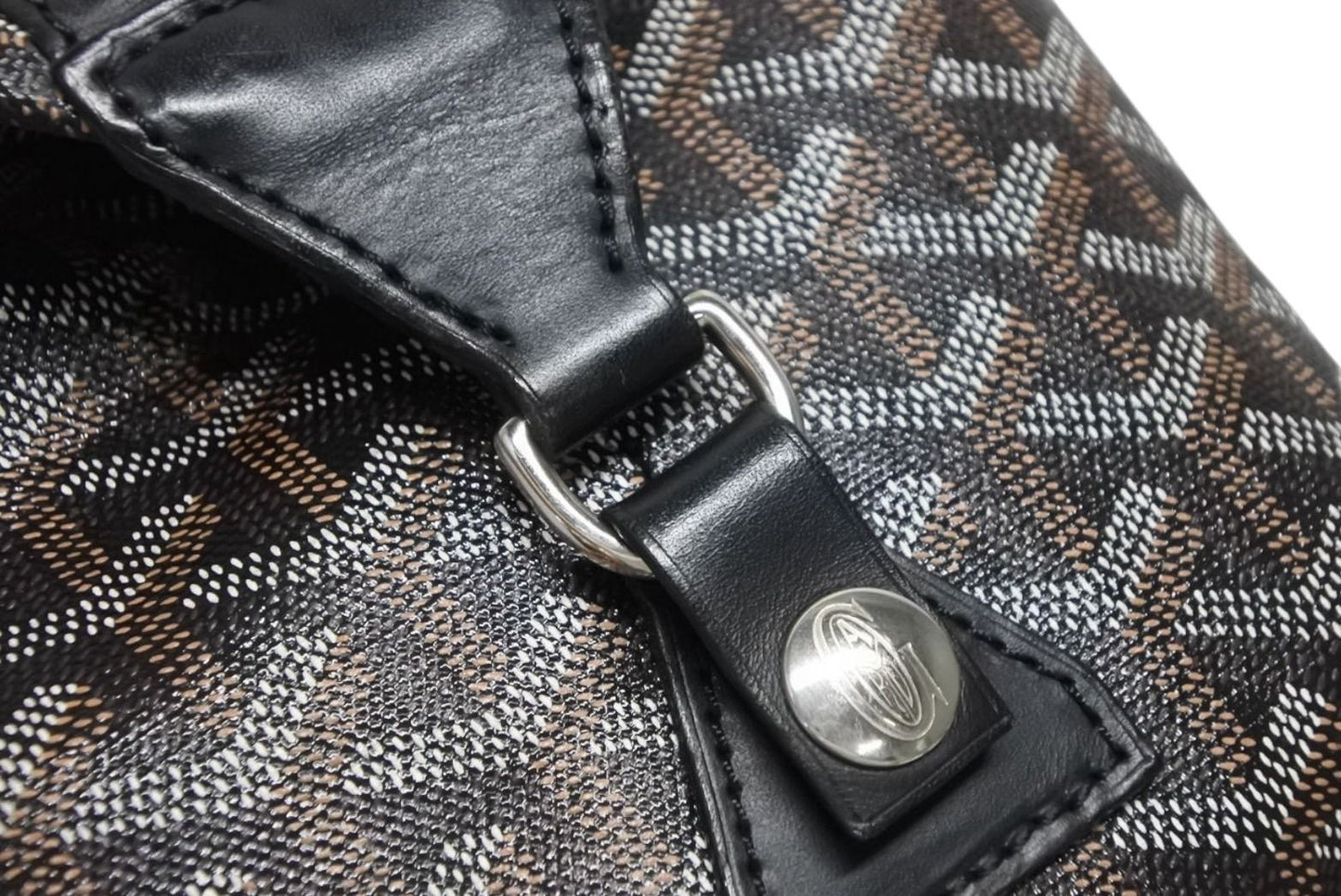 Goyard Boston Bag Boeing 30 Black with Marcajou Leather Silver — view 5