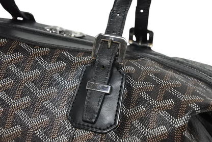 Goyard Boston Bag Boeing 30 Black with Marcajou Leather Silver — view 6