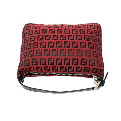 Fendi FF Logo Pattern Canvas Leather Handbag Mini Tote