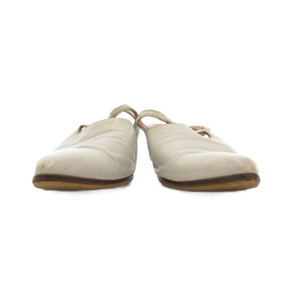 Hermes Mule 36 Sandals Shoes Strap High Heels White AE - GY06