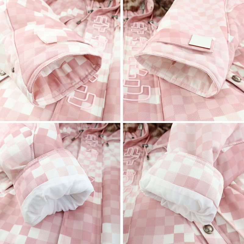 Louis Vuitton Damoflage Print Puffa Blouson Jacket 1aimrk Pale Pink