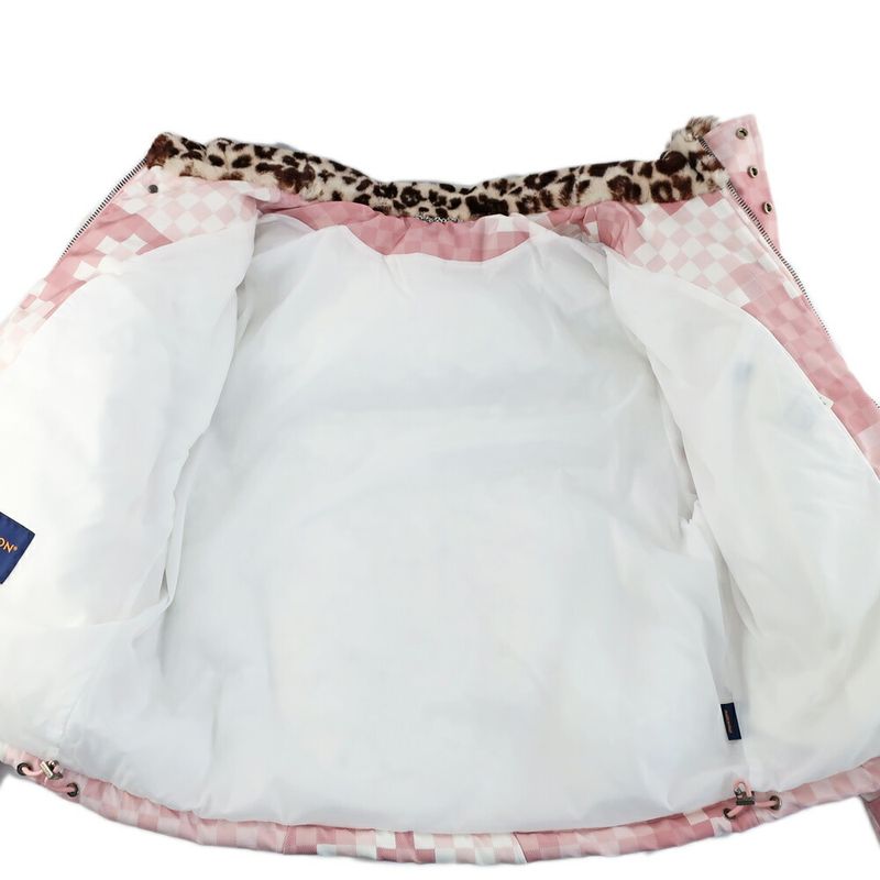 Louis Vuitton Damoflage Print Puffa Blouson Jacket 1aimrk Pale Pink