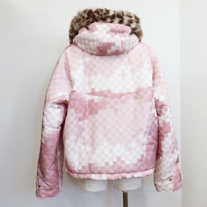 Louis Vuitton Damoflage Print Puffa Blouson Jacket 1aimrk Pale Pink