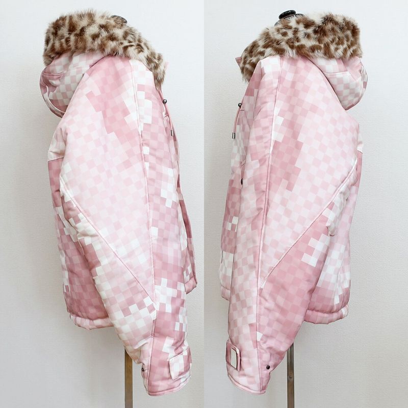 Louis Vuitton Damoflage Print Puffa Blouson Jacket 1aimrk Pale Pink
