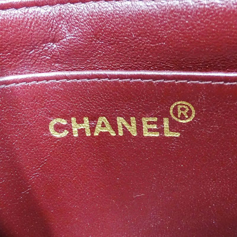 Chanel Bag Mini Quilted Shoulder Lambskin Black