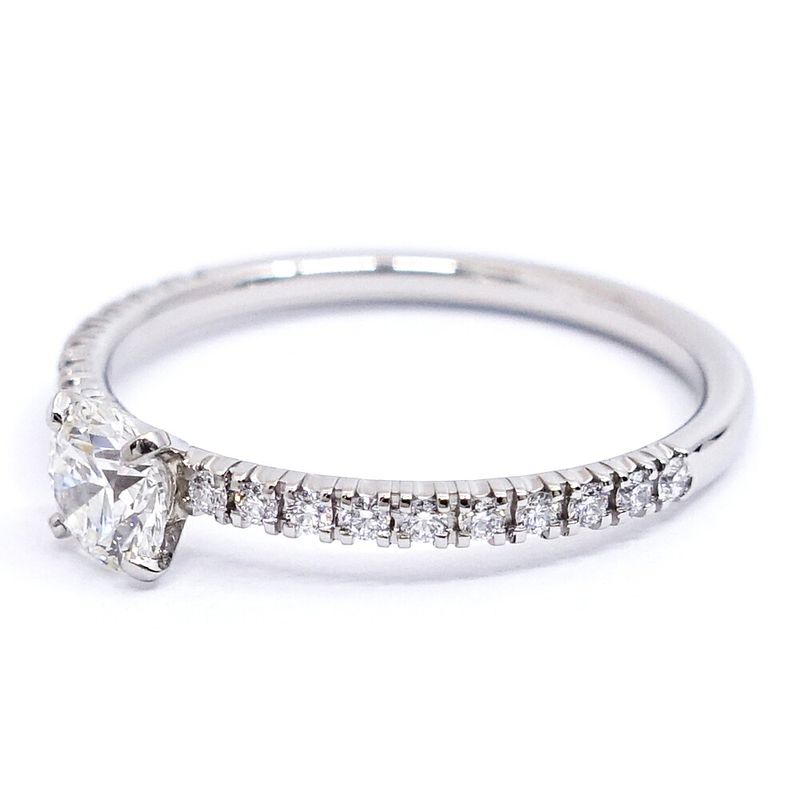 Cartier Pt950 Etincel Diamond Solitaire Ring Jewelry