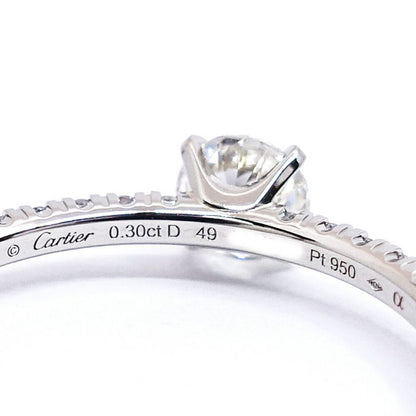 Cartier Pt950 Etincel Diamond Solitaire Ring Jewelry