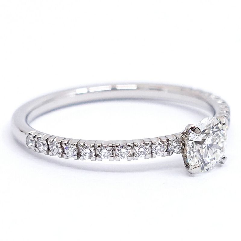 Cartier Pt950 Etincel Diamond Solitaire Ring Jewelry