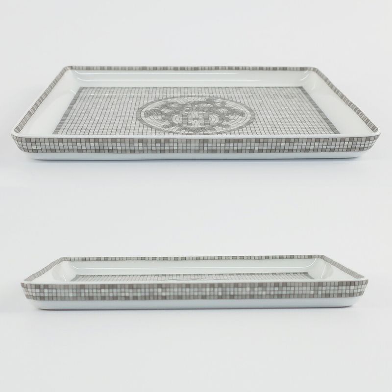 Hermes Mosaic Van Quatre Tray Square Plate Tray Tableware Accessories