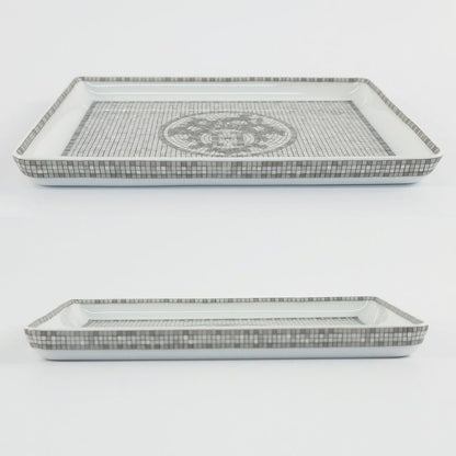 Hermes Mosaic Van Quatre Tray Square Plate Tray Tableware Accessories