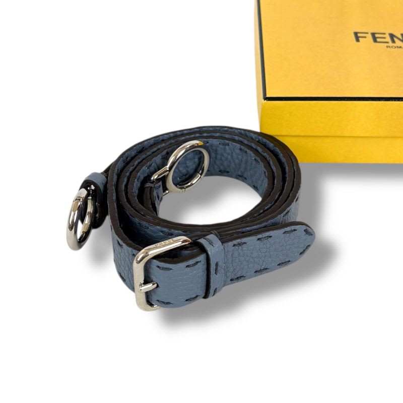 Fendi Selleria Strap You Shoulder Blue Leather