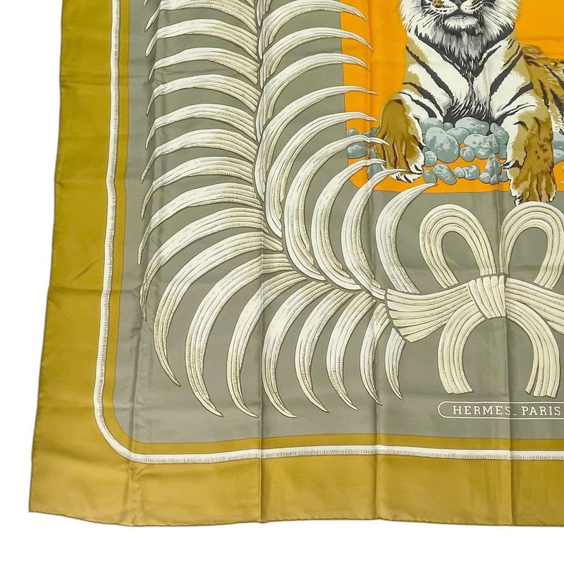 Hermes Scarf Silk Carre 140 Large Tiger Royal King