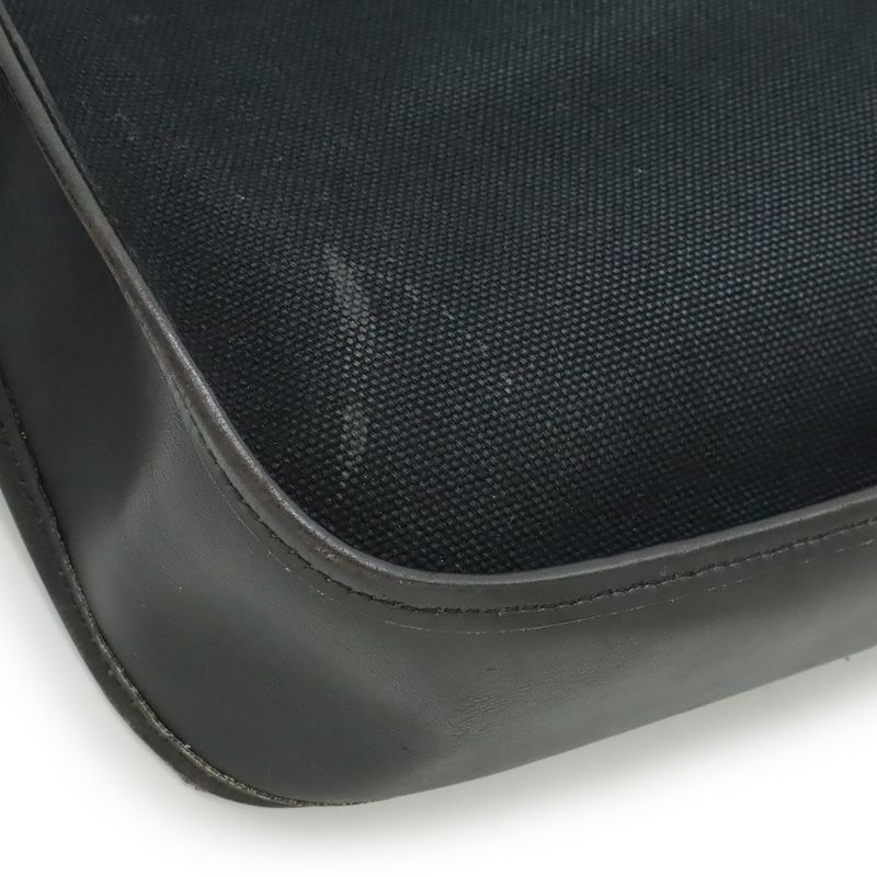 Hermes Evelyn I Evelyn 1pm Shoulder Bag Total Ash Canvas Leather Black Silver