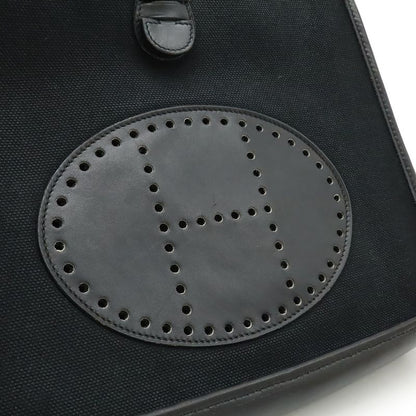 Hermes Evelyn I Evelyn 1pm Shoulder Bag Total Ash Canvas Leather Black Silver