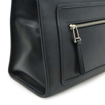 Fendi Runaway Small Shoulder Bag 2WAY Handbag Leather Black Silver Hardware