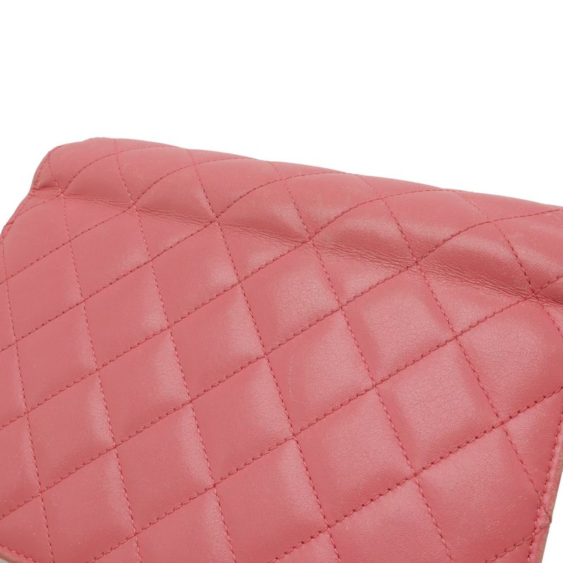 Chanel Simply CC Matelasse Coco Mark Chain Wallet Shoulder Bag Pochette Leather